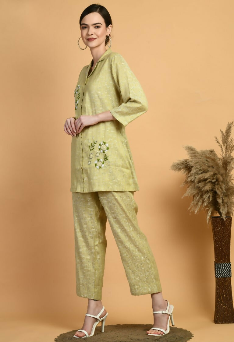 Joban Fashion L.Green Cotton Kurta Set | Grocsy