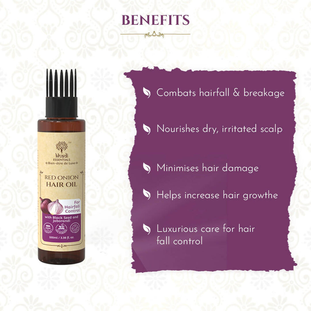 Khadi Essentials Red Onion Oil | Grocsy