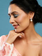 Diamond Pearl Earrings- Ruby Raang | Grocsy