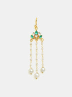 Ruby Raang Lotus Drop Hanging Hair Pin | Grocsy