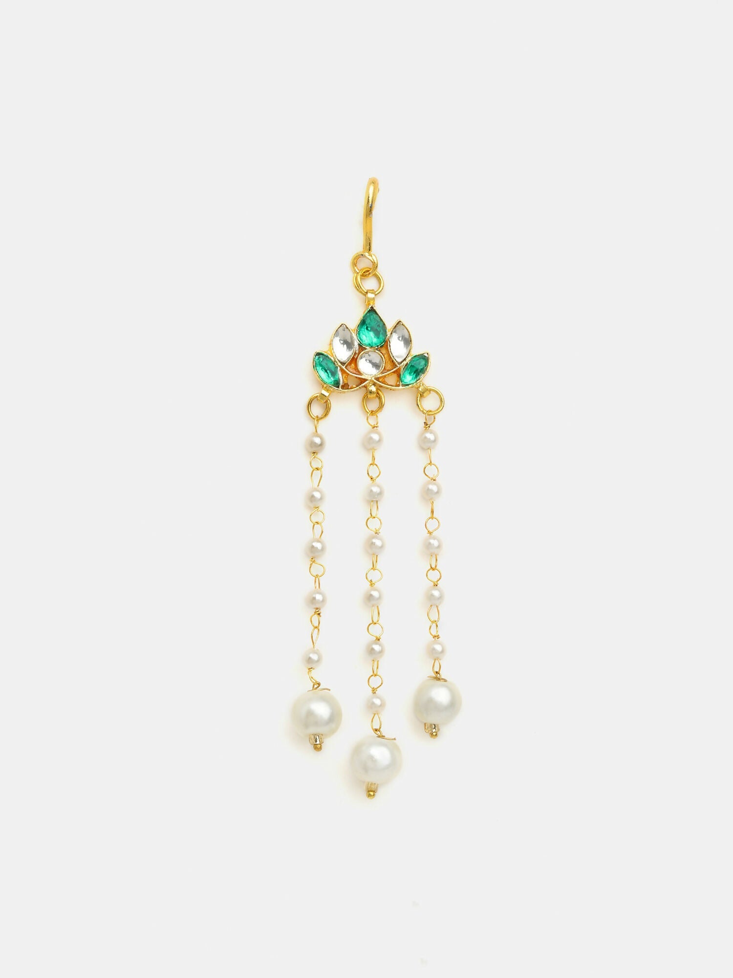 Ruby Raang Lotus Drop Hanging Hair Pin | Grocsy
