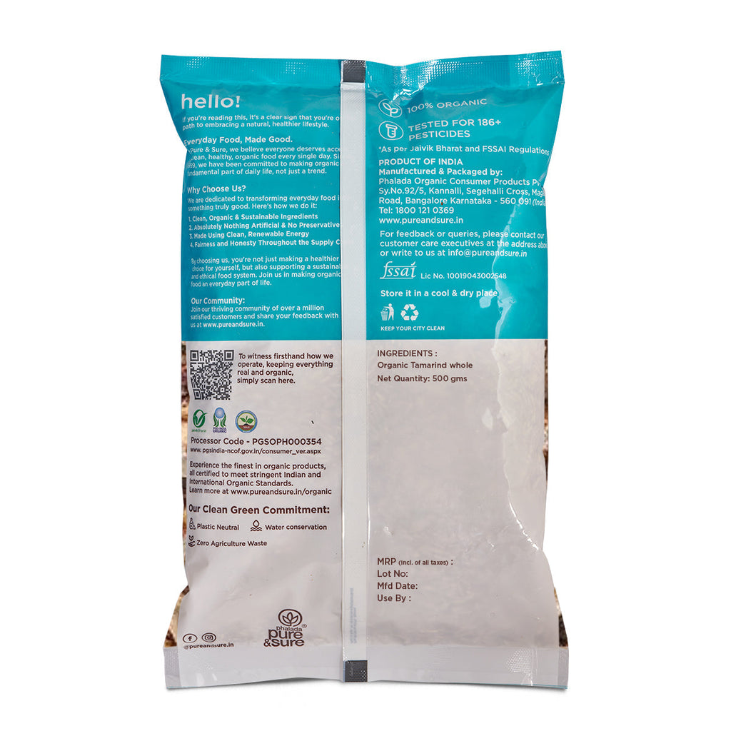 Pure & Sure Organic Tamarind | Grocsy