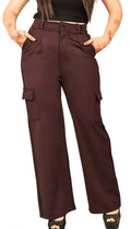 PAVONINE Tan Color Cotrise Fabric With 4 pockets Cargo/Trousers For Girls & Women | Grocsy