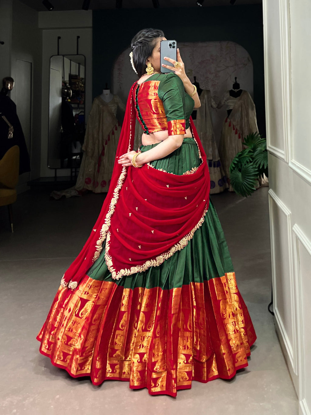 Lehenga Mart Designer Wedding Lehenga Choli For Women - Green | Grocsy