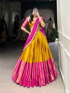 Lehenga Mart Designer Wedding Lehenga Choli For Women - Mustard | Grocsy