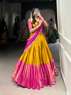 Lehenga Mart Designer Wedding Lehenga Choli For Women - Mustard | Grocsy
