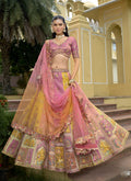 Vegaa Fashion Multicolor Silk Embroidered & Hand Work Wedding Wear Lehenga Choli | Grocsy