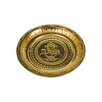 Spillbox Gold-Toned Brass Ganesh Thali Pooja Essential | Grocsy