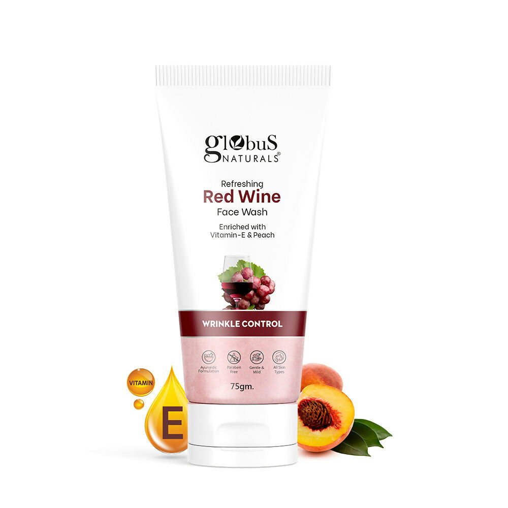 Globus Naturals Red Wine Hydrating Face Wash | Grocsy