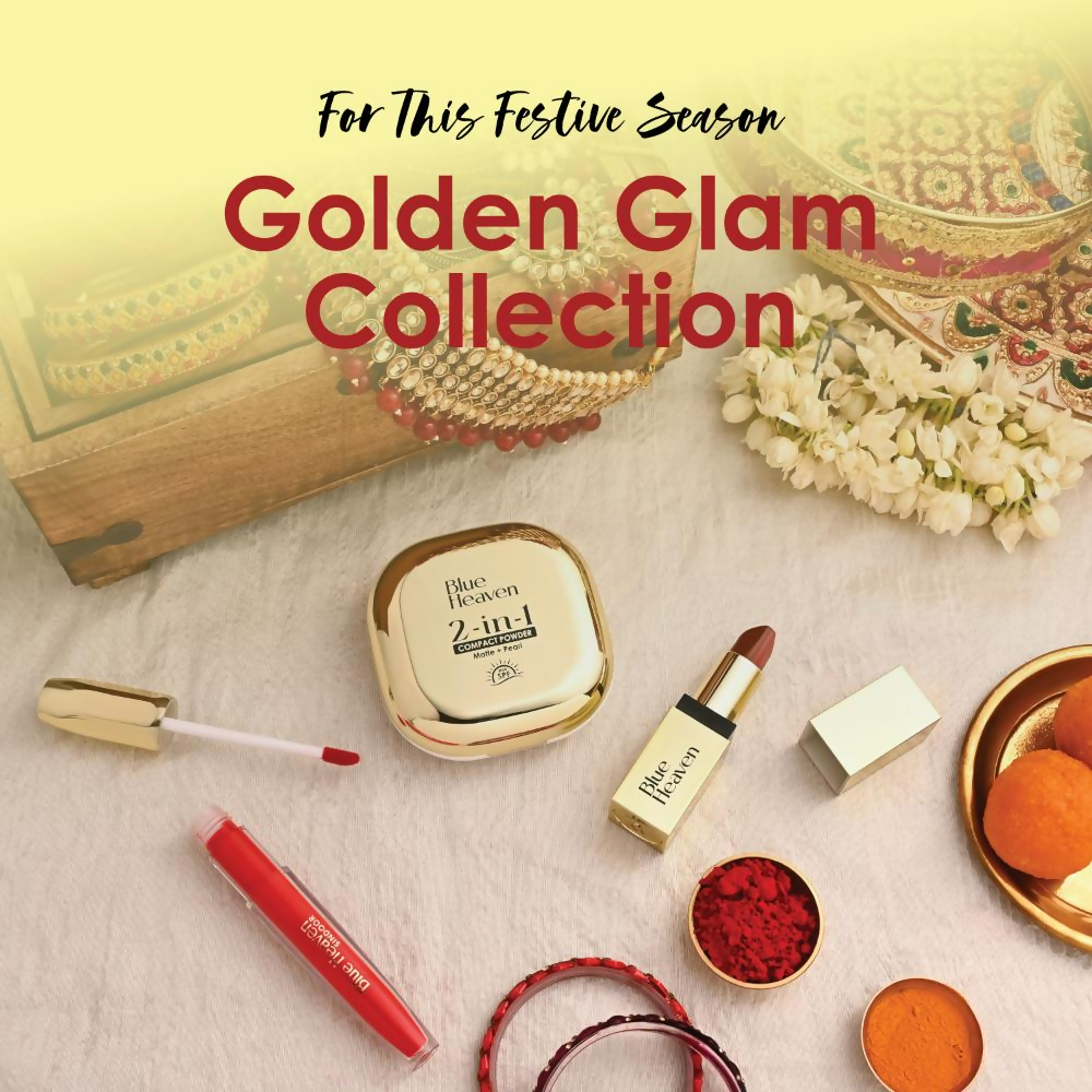 Blue Heaven 2-In-1 Matte + Pearl Compact Powder - Honey | Grocsy