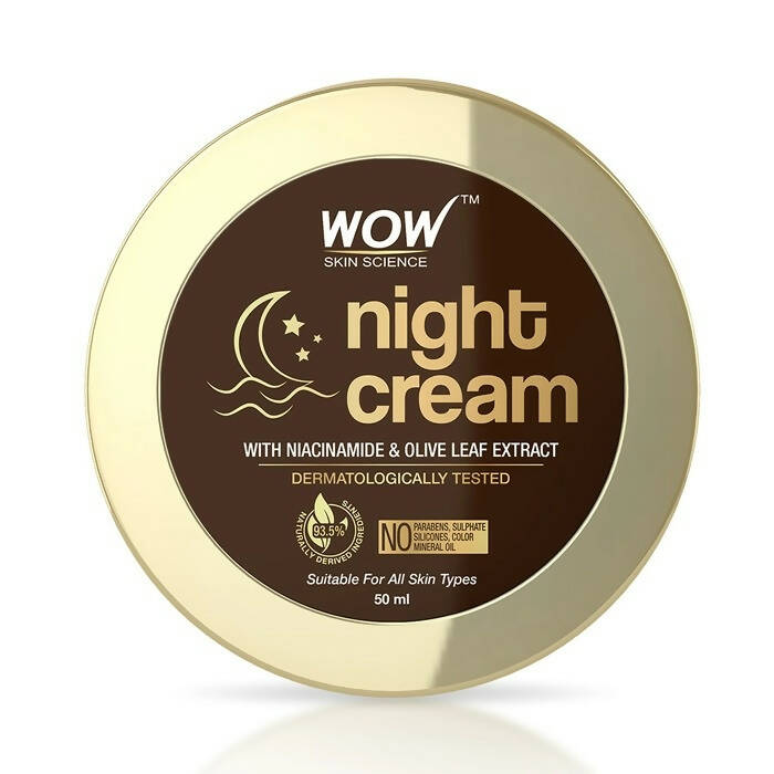 Wow Skin Science Night Cream With Niacinamide & Olive Leaf Extract | Grocsy