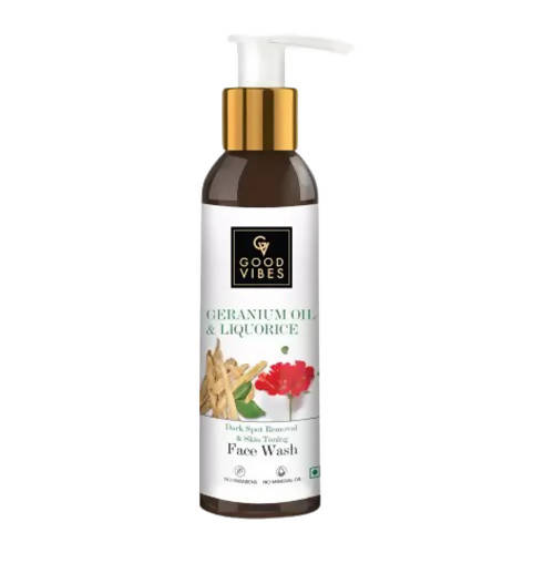 Good Vibes Dark Spot Removal + Skin Toning Face Wash - Geranium + Liquorice | Grocsy