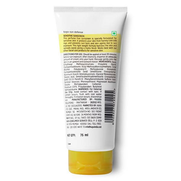 Kaya Sunscreen For Sensitive Skin SPF 15 | Grocsy