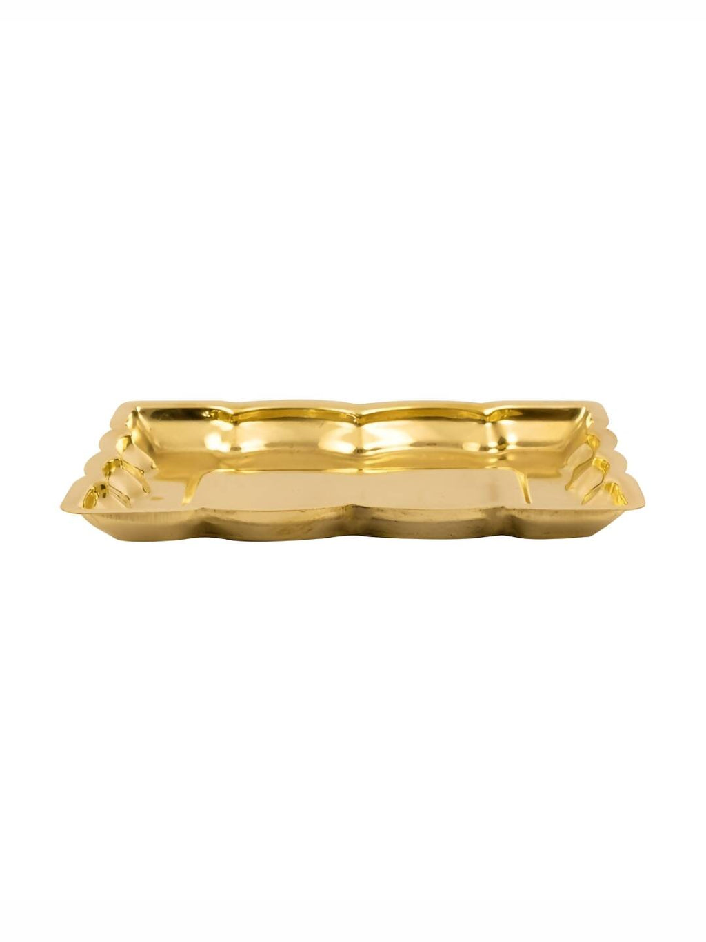 Spillbox Gold-Toned Brass Rectangular Betal Thali Pooja Essential | Grocsy