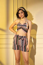 Multi Platinum Creap Printed Co-Sets - Femella | Grocsy