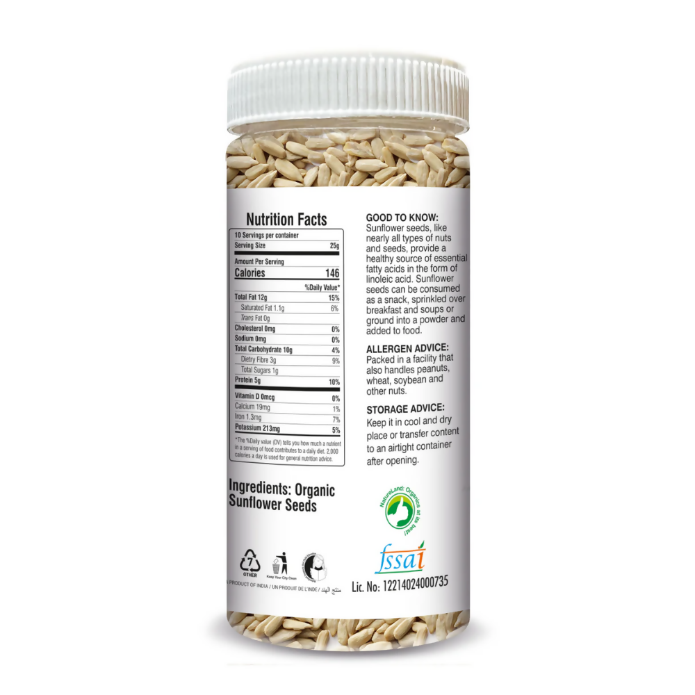 Nature Land Organics Edible Sunflower Seeds | Grocsy