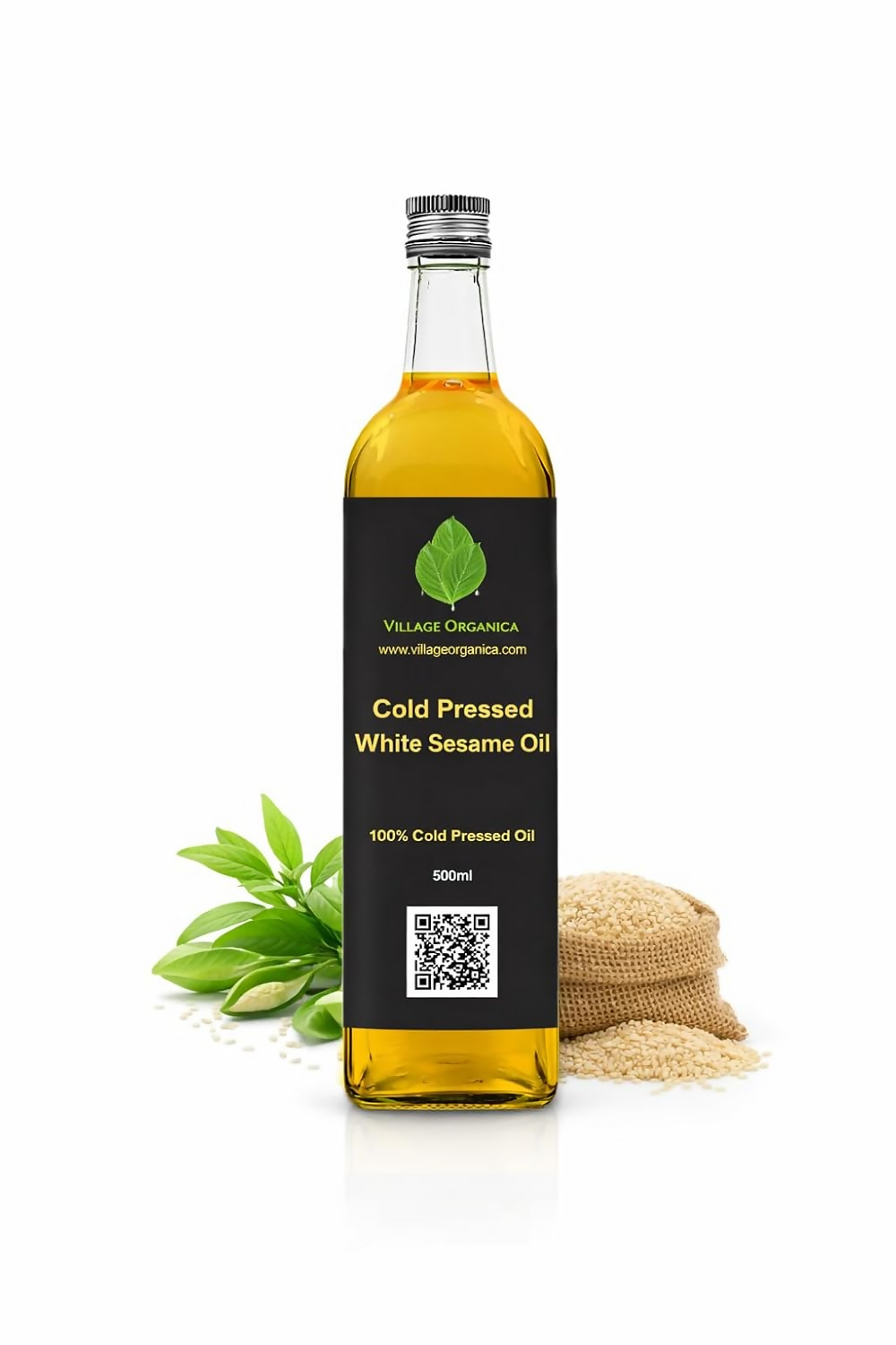 Village-Organica White Sesame Oil | Grocsy