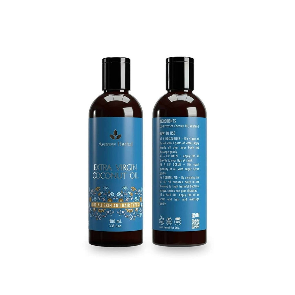 Avimee Herbal Extra Virgin Coconut Oil For Winters, Moisturizes Skin & Hair | Grocsy