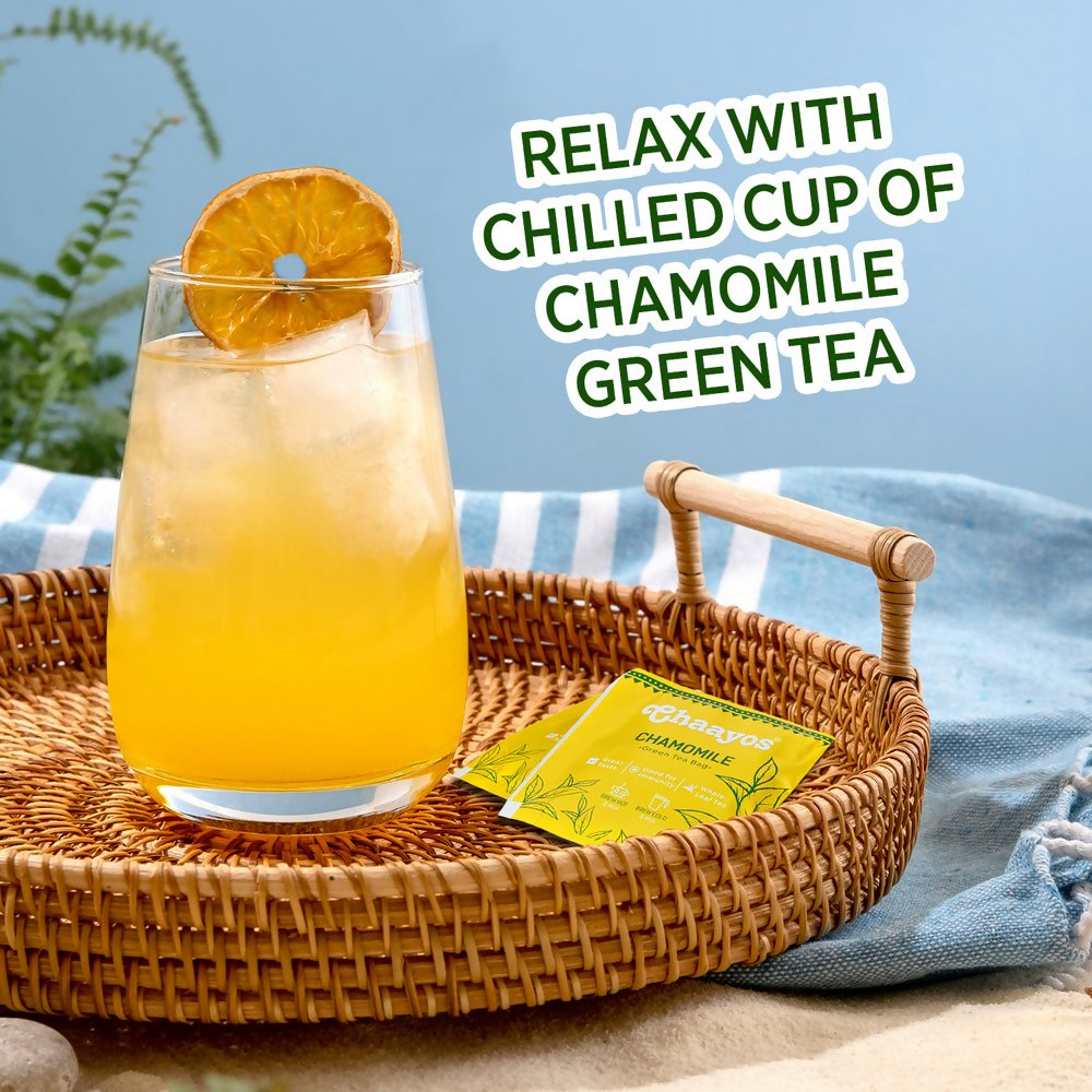 Chaayos Chamomile Green Tea Bags | Grocsy