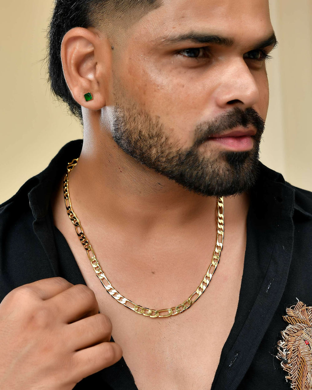 VOJ Gold-Polished Designer Chain For Men | Grocsy