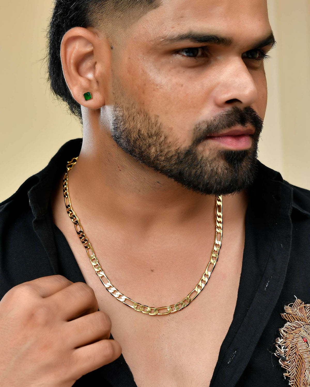 VOJ Gold-Polished Designer Chain For Men | Grocsy