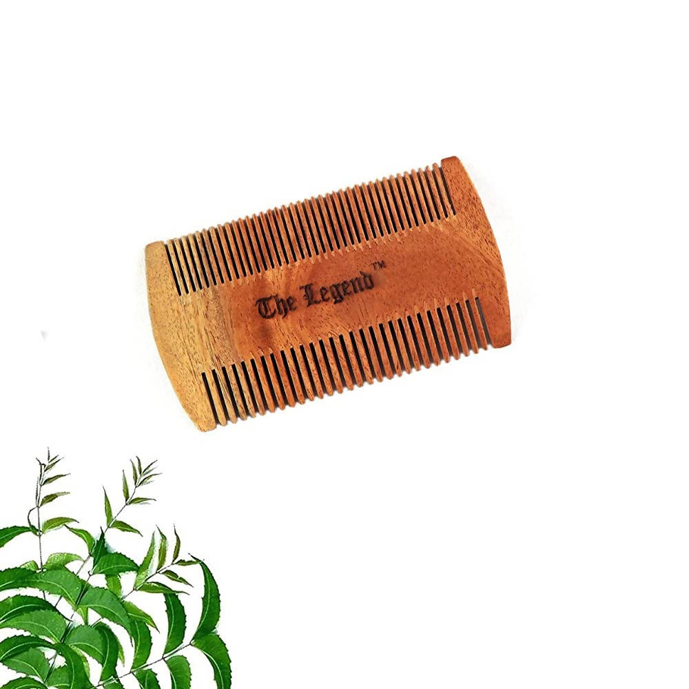 The Legend Organic Pure Neem Wood Comb For Beard | Grocsy