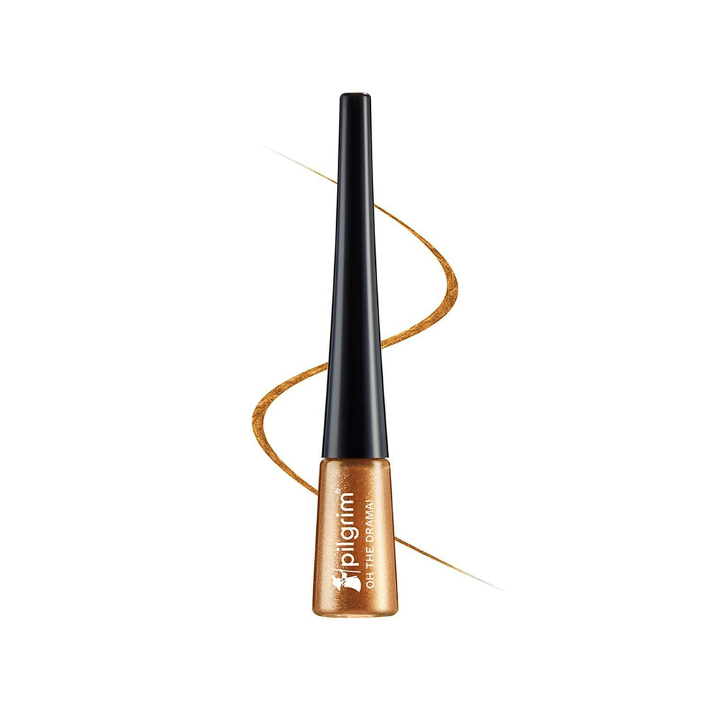 Pilgrim Metallic Eyeliner Boldly Bronze, Long Lasting & Smudge Proof Enriched With Argan Oil | Grocsy