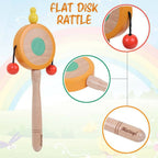 Matoyi Wooden Baby Flat Disk Rattle | Grocsy