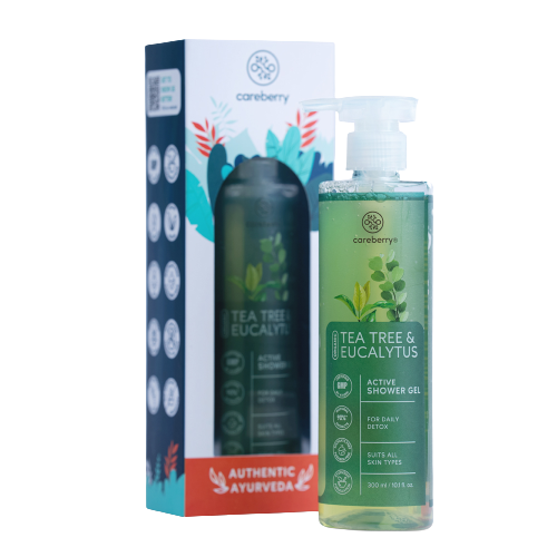 Careberry Organic Tea Tree Eucalyptus Oil Shower Gel | Grocsy