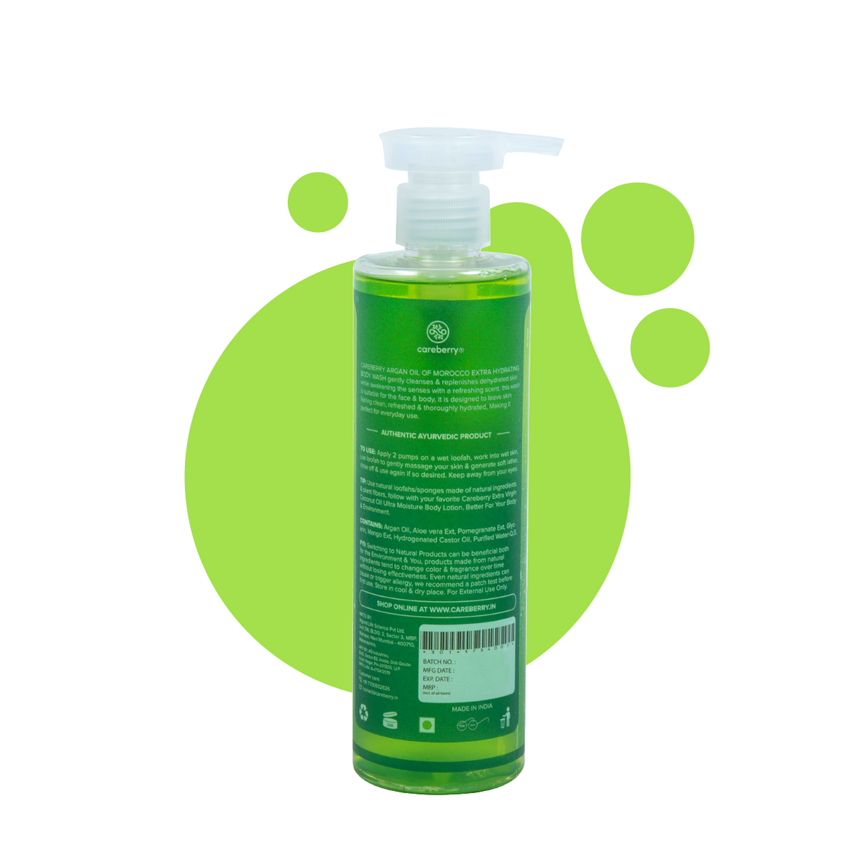 Careberry Organic Tea Tree Eucalyptus Oil Shower Gel | Grocsy