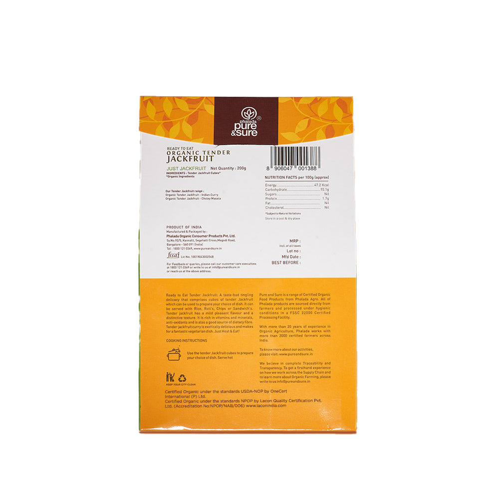 Pure & Sure Organic Tender Just Jackfruit | Grocsy