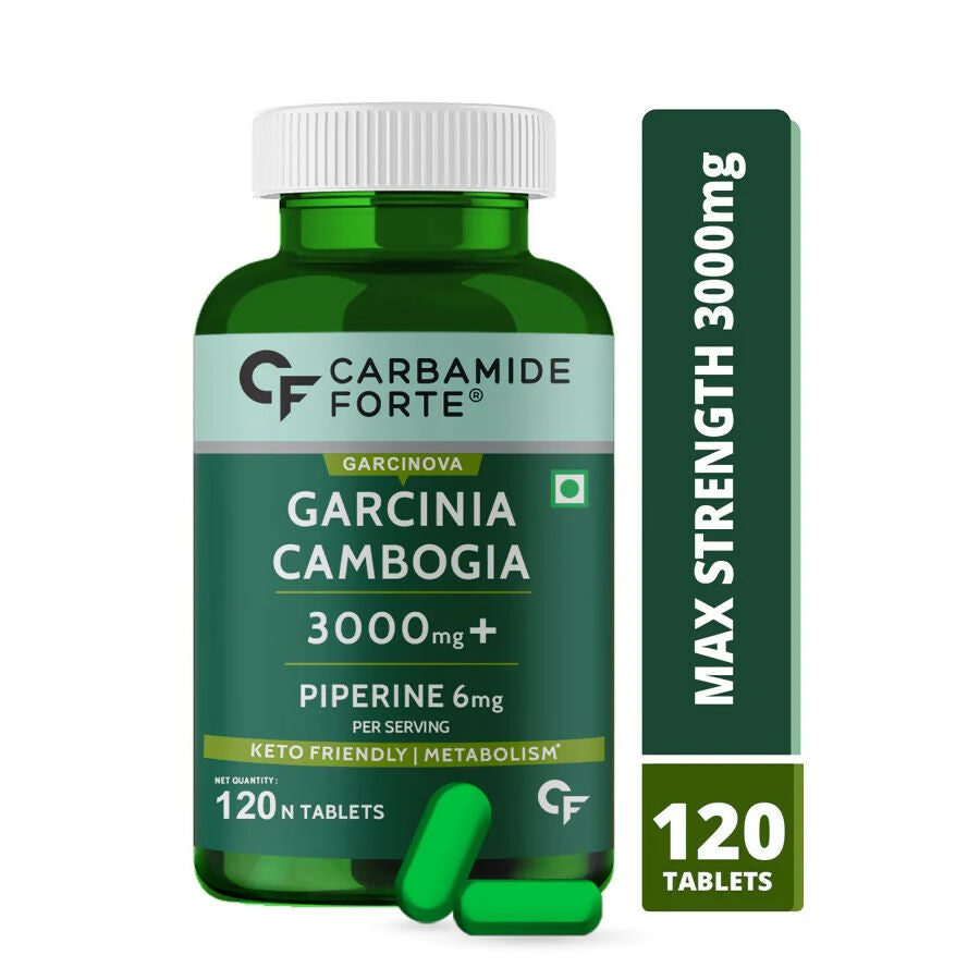 Carbamide Forte Garcinia Cambogia 3000mg Tablets with 6mg Piperine | Grocsy