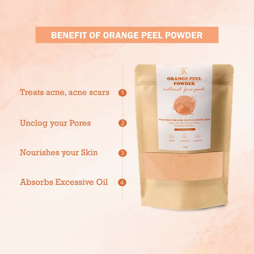 Kimayra Natural Orange Peel Powder Face Pack For Youth Glowing Skin & Reduces Scars | Grocsy