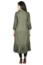 Joban Fashion Olive Cotton Rayon Tunic | Grocsy