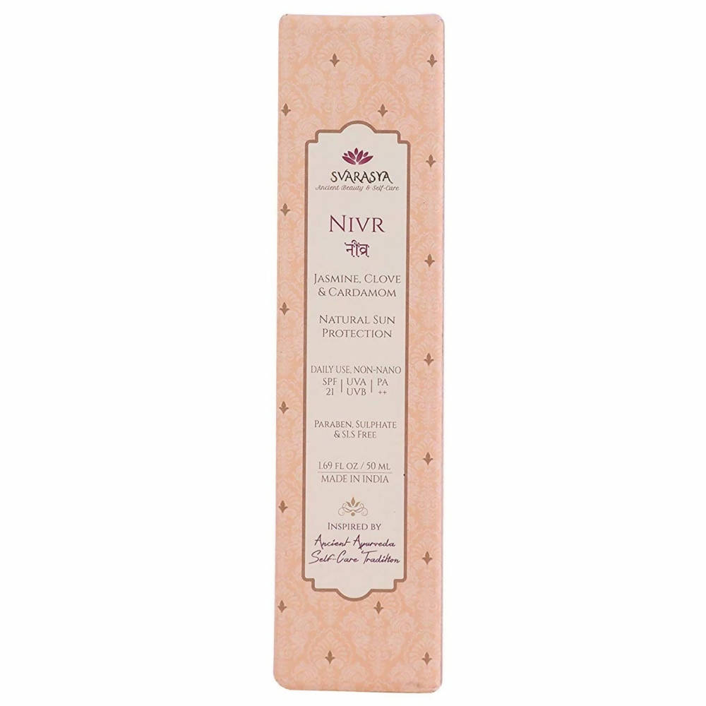 Svarasya Nivr Natural Sun Protection Sunscreen SPF 21 | Grocsy