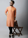 Even Apparels Red Color Pure Cotton Men's Kurta With Side Placket (STR1199) | Grocsy