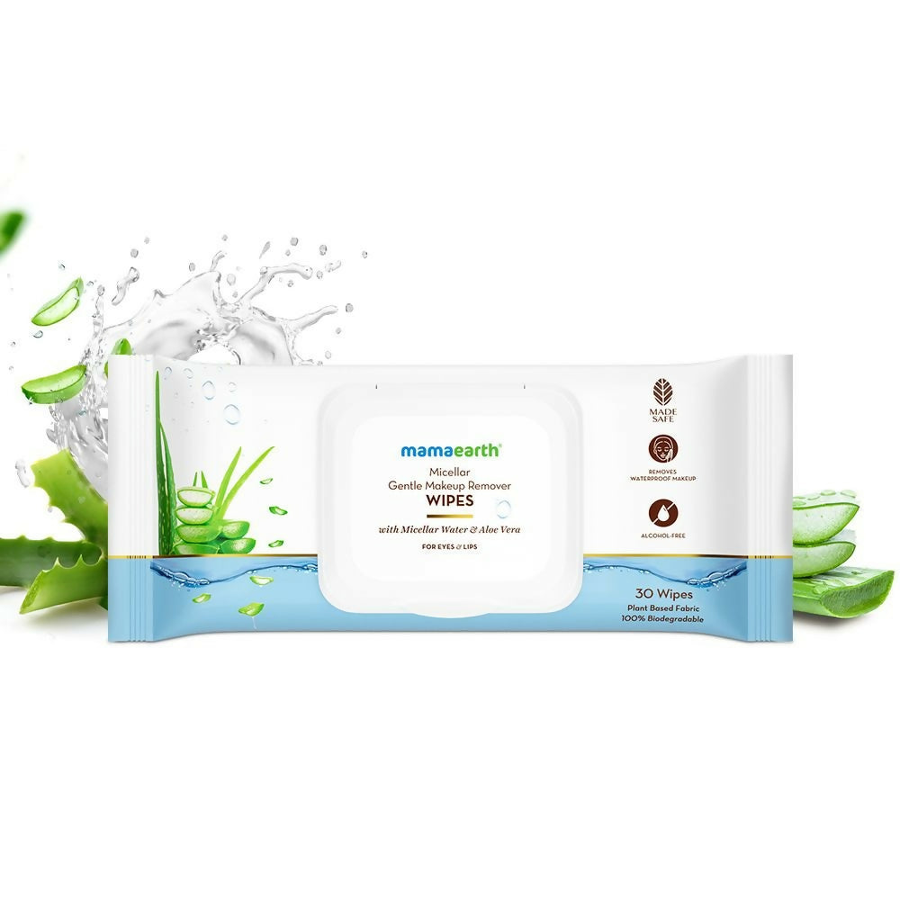 Mamaearth Micellar Gentle Makeup Remover Wipes | Grocsy