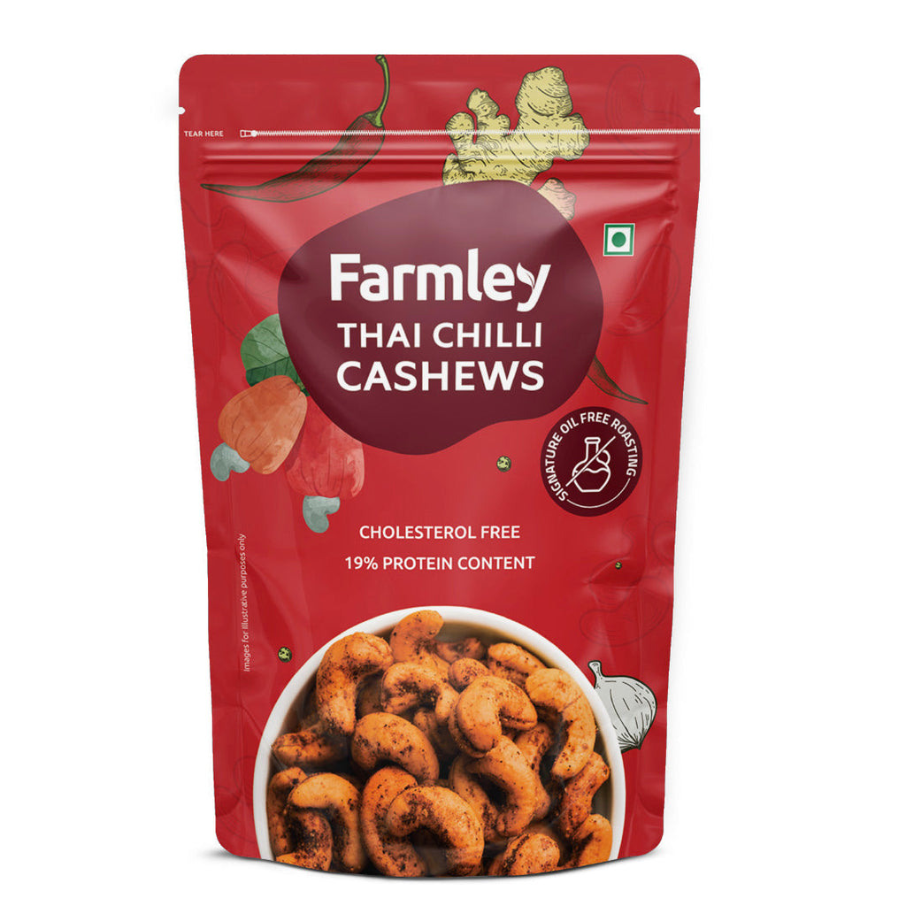 Farmley Thai Chilli Cashews - Roasted | Grocsy