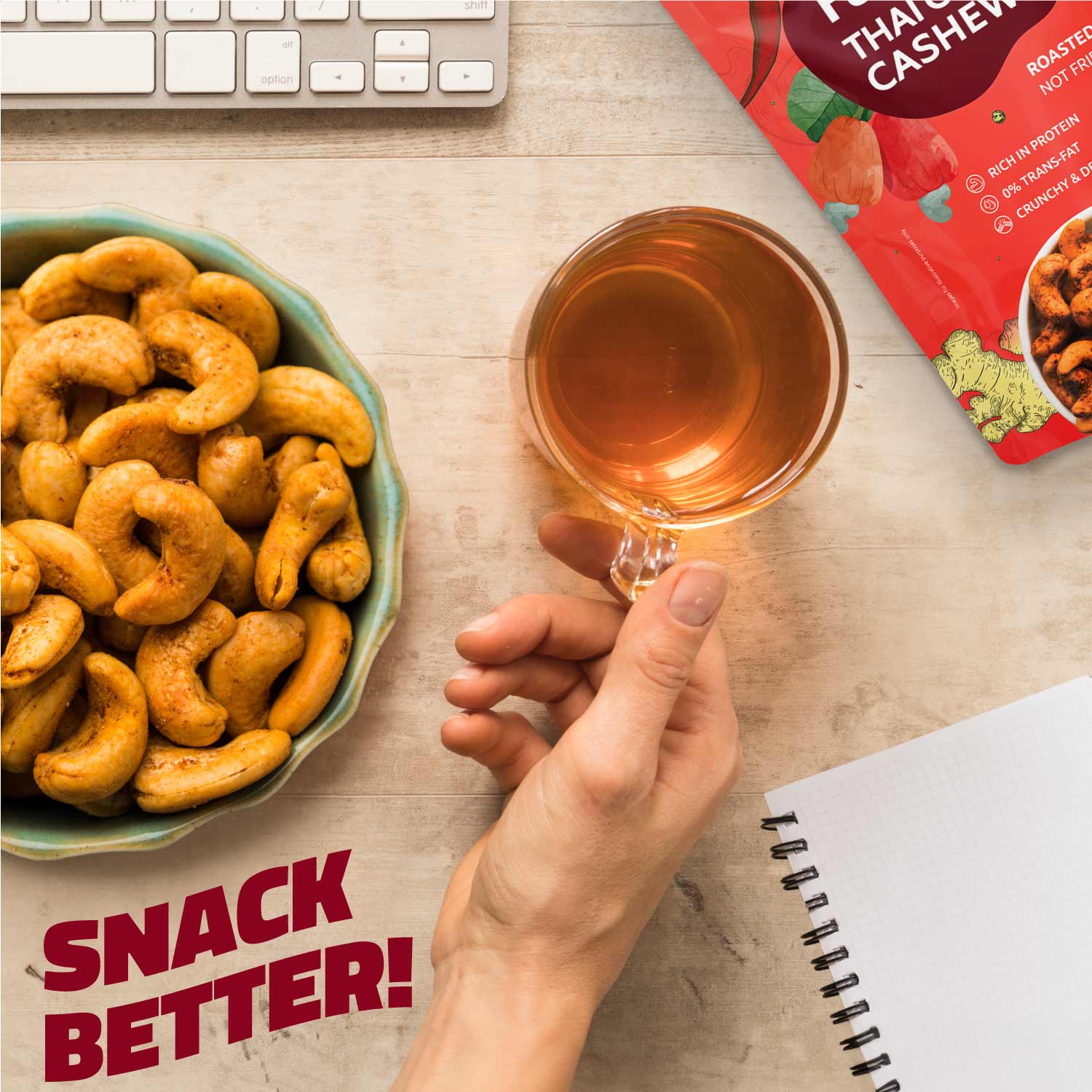 Farmley Thai Chilli Cashews - Roasted | Grocsy