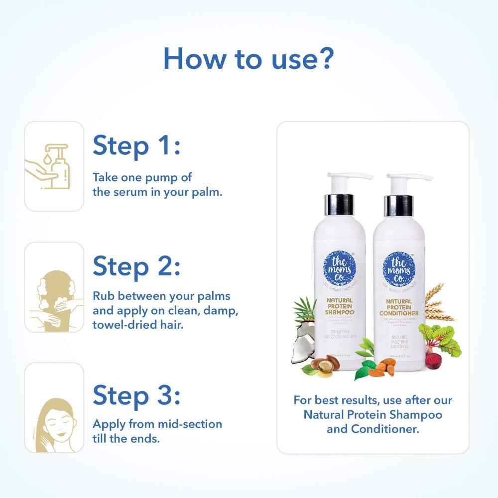 The Moms Co Natural Protein Hair Serum | Grocsy