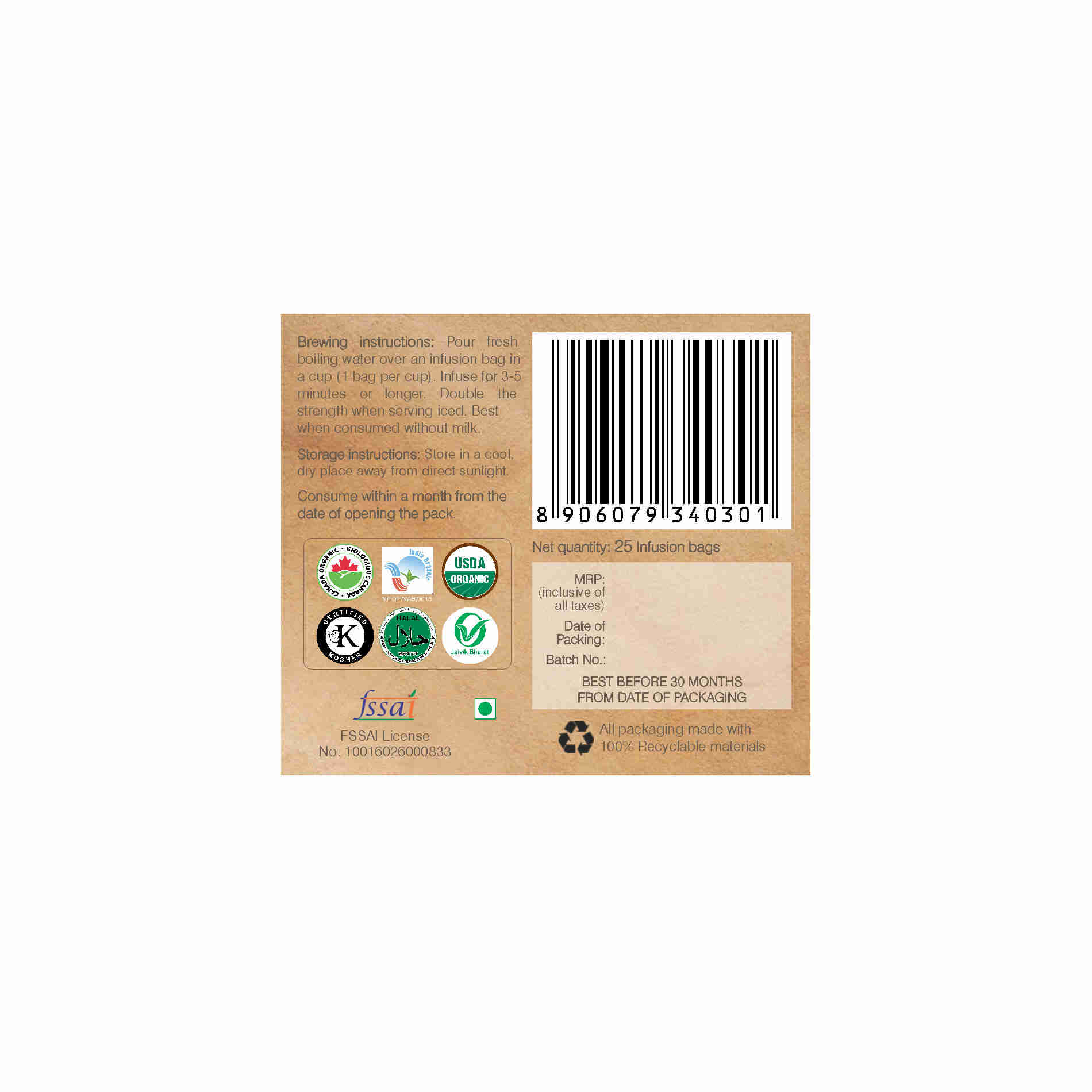 Organic Wellness The Original Tulsi Teabags | Grocsy