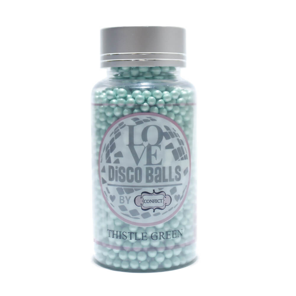 Confect Thistle Green Disco Balls Sprinkles 5 MM | Grocsy