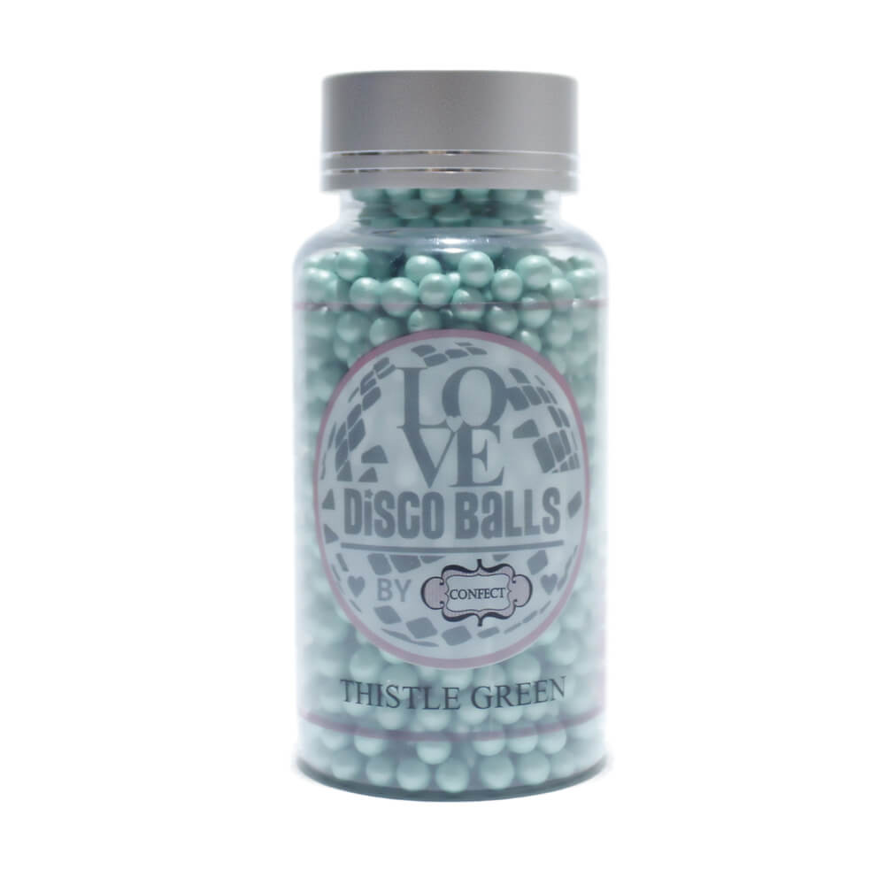 Confect Thistle Green Disco Balls Sprinkles 6 MM | Grocsy