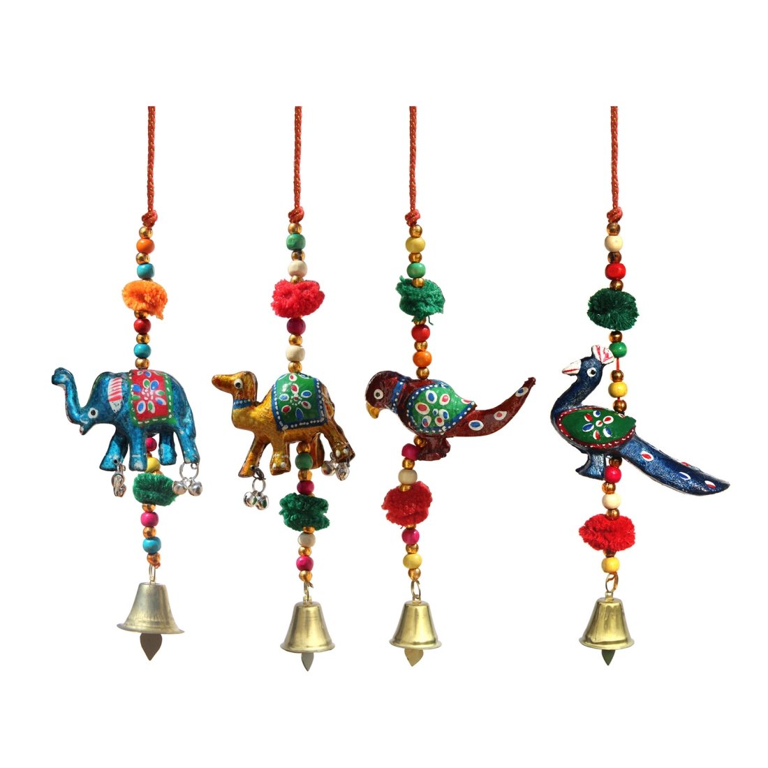 Decorative Thread Paper Mache Door Hanging Set, Multicolor | Grocsy