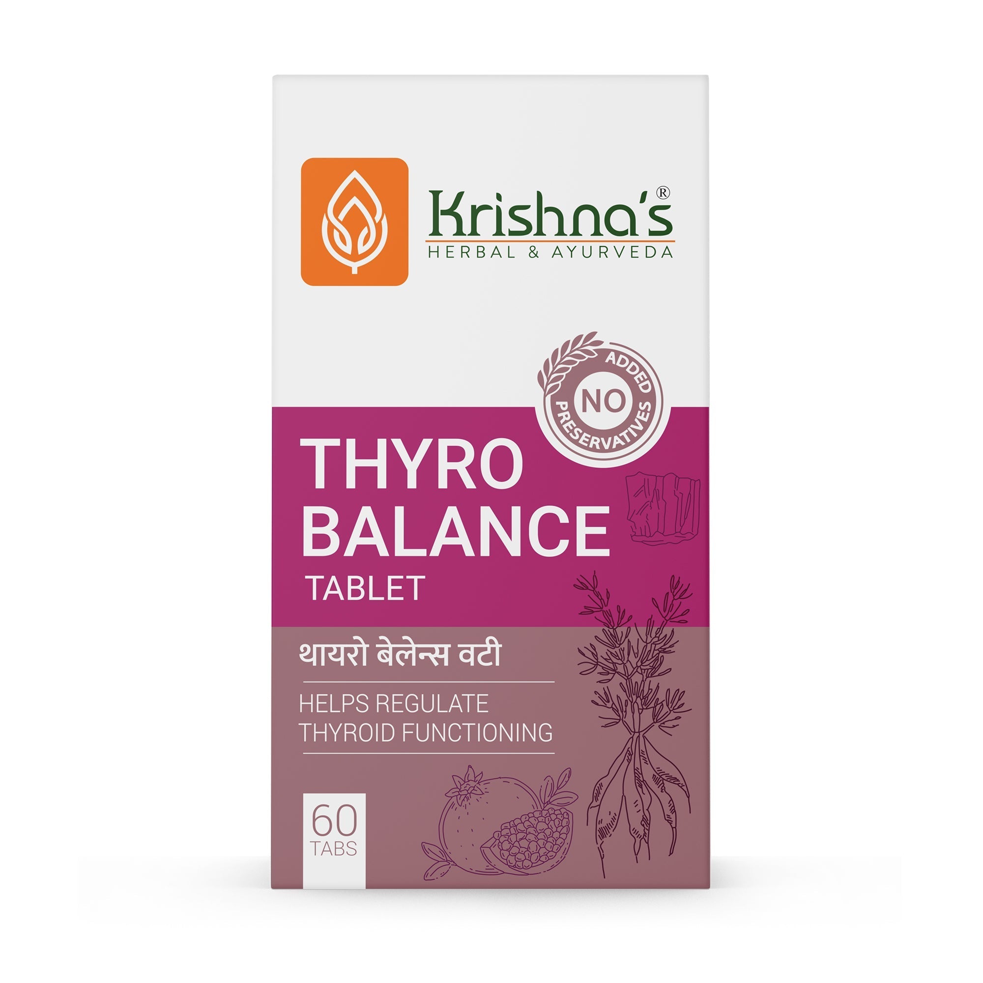Krishna'S Herbal & Ayurveda Thyro Balance Tablets | Grocsy