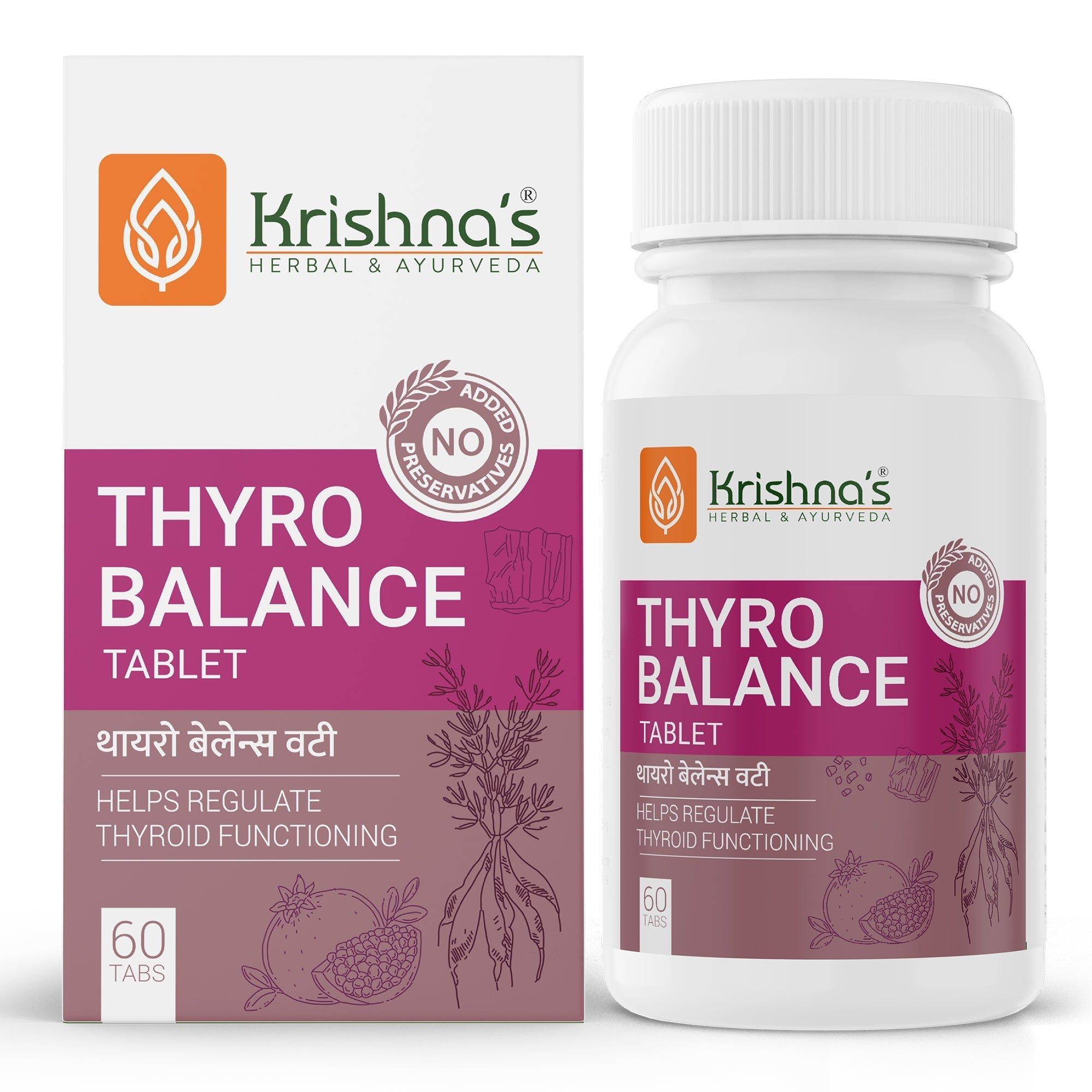 Krishna'S Herbal & Ayurveda Thyro Balance Tablets | Grocsy