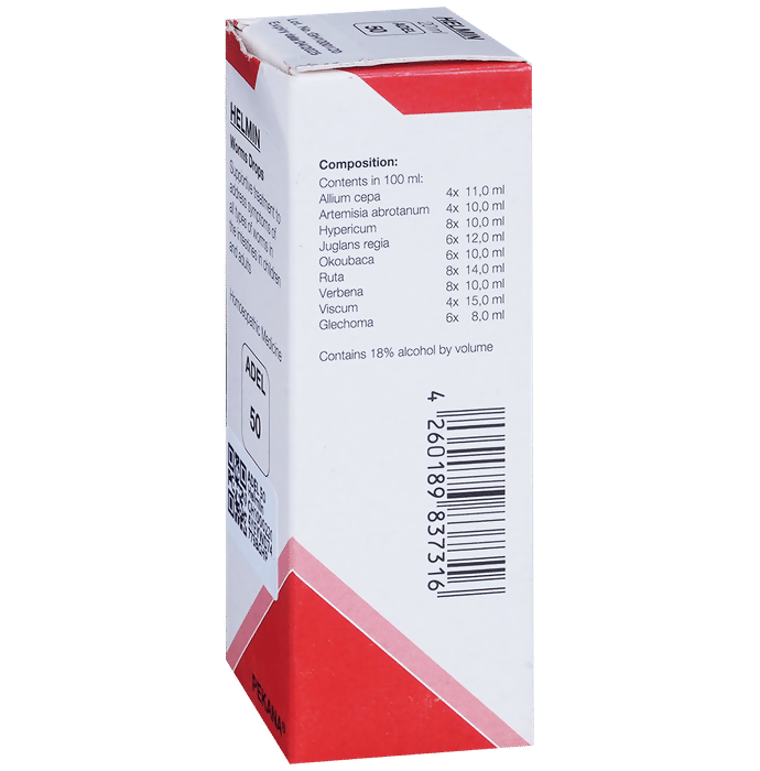 Adel Homeopathy 50 Helmin Worms Drop | Grocsy