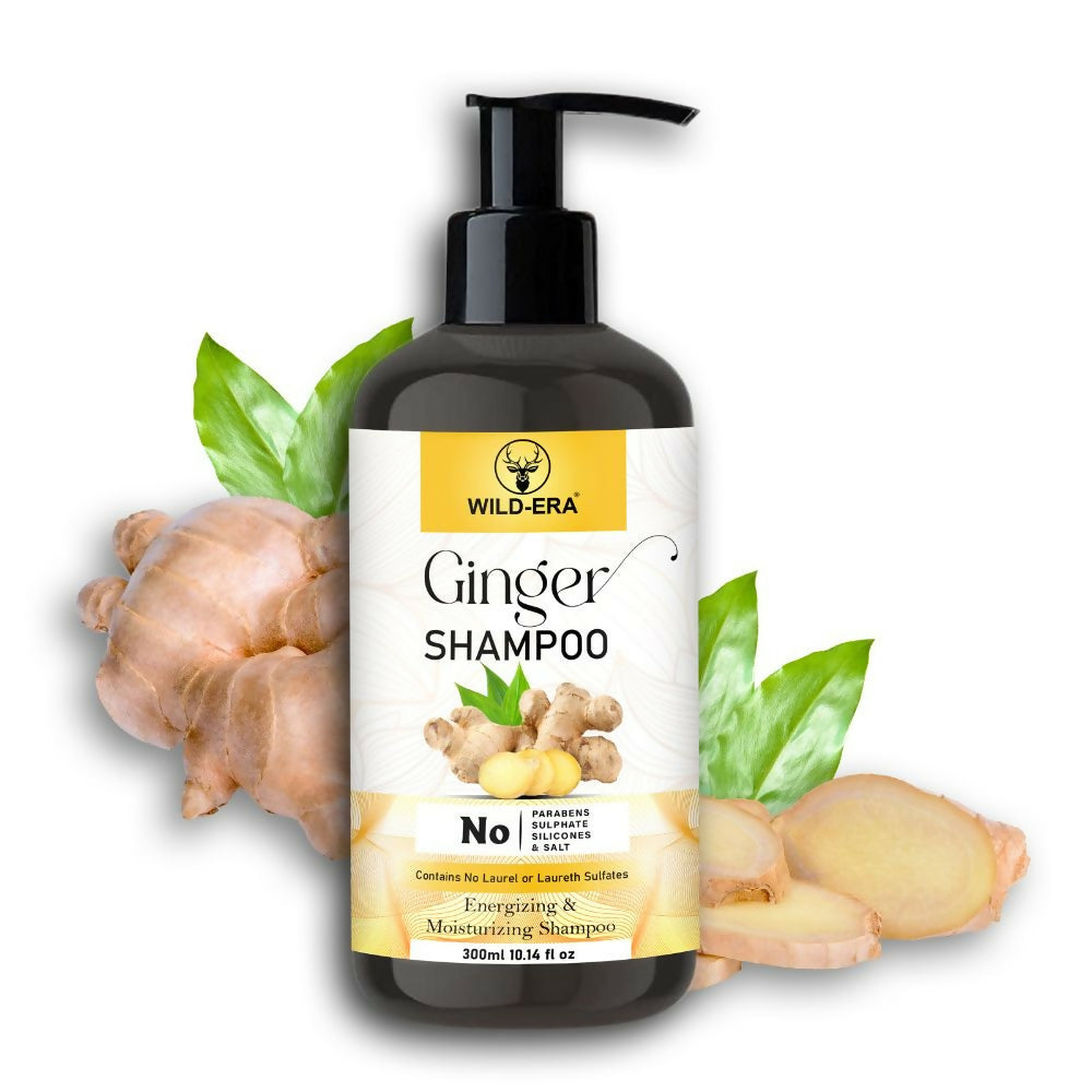 Wildera Ginger Shampoo For Hair Fall Control - Energizing Formula | Grocsy
