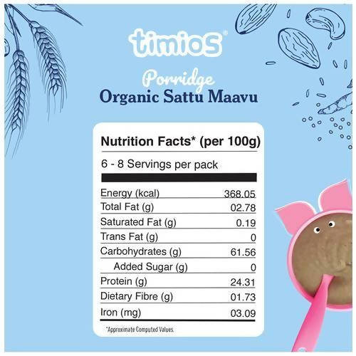 Timios Organic Sattu Maavu Porridge | Grocsy