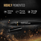 Gleva Liquid Eyeliner Pen Eye Makeup Waterproof Smudge proof - Middle Brown | Grocsy
